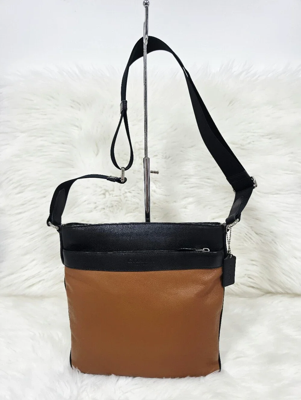 Coach Legacy Leather Crossbody Messenger Bag Brown Black F71842
